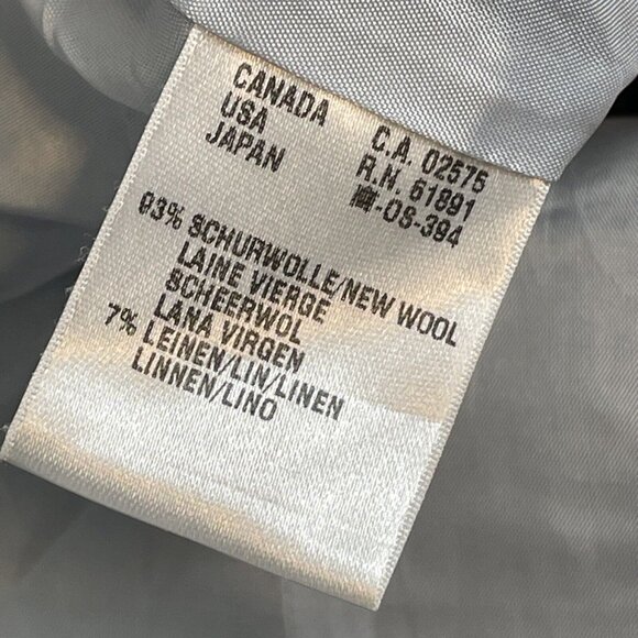 Vintage Escada Jacket Womens Size 44 Gray Button Up New Wool Linen Office Career - Picture 4 of 10